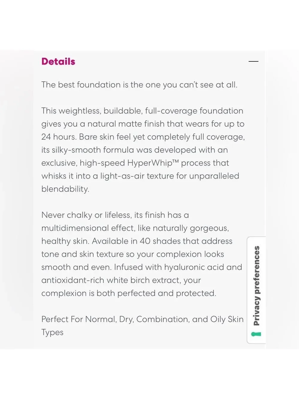 Beautyblender Full Coverage Oil Free Foundation & Beautyblender Makeup Sponge